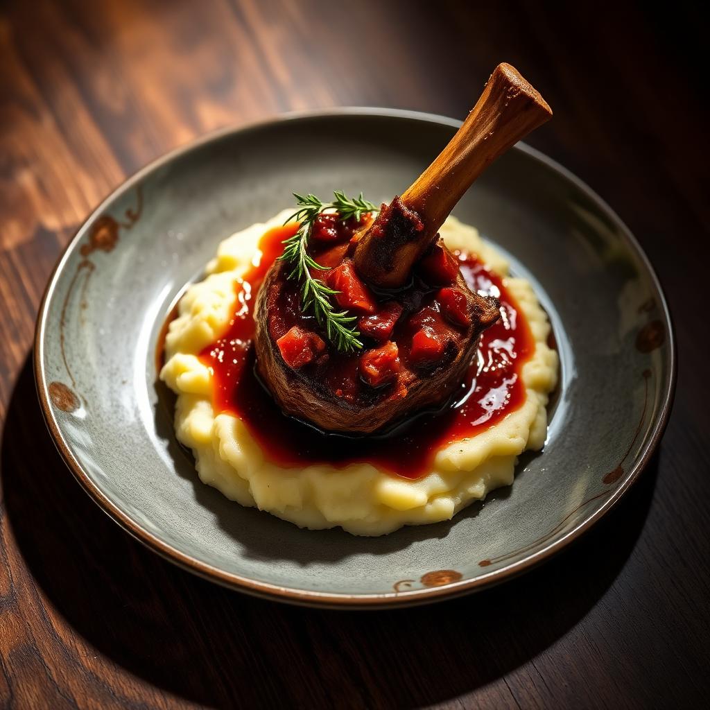 Red Wine Braised Lamb Shanks
