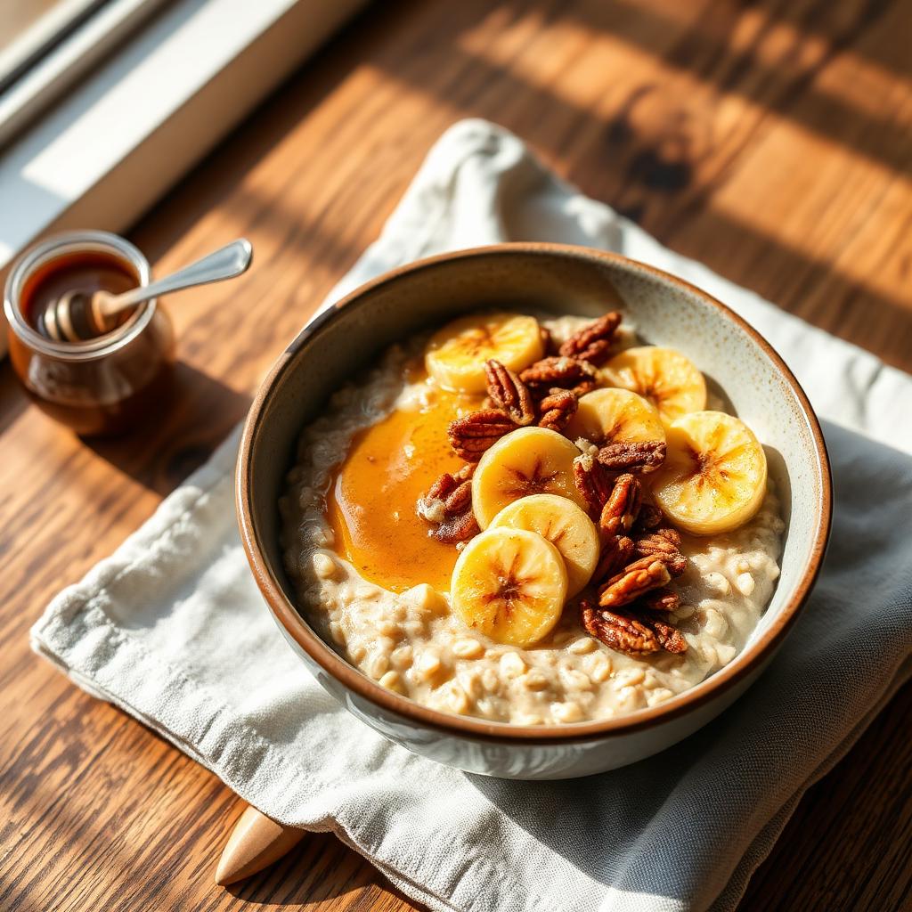 Honey Banana Pecan Steel-Cut Oats